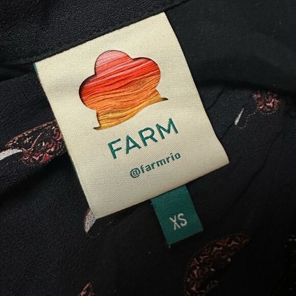 Farm Rio Winter Magic Midi Dress Magia Colorful Boho Size XS Wedding Embroidered - Picture 10 of 11